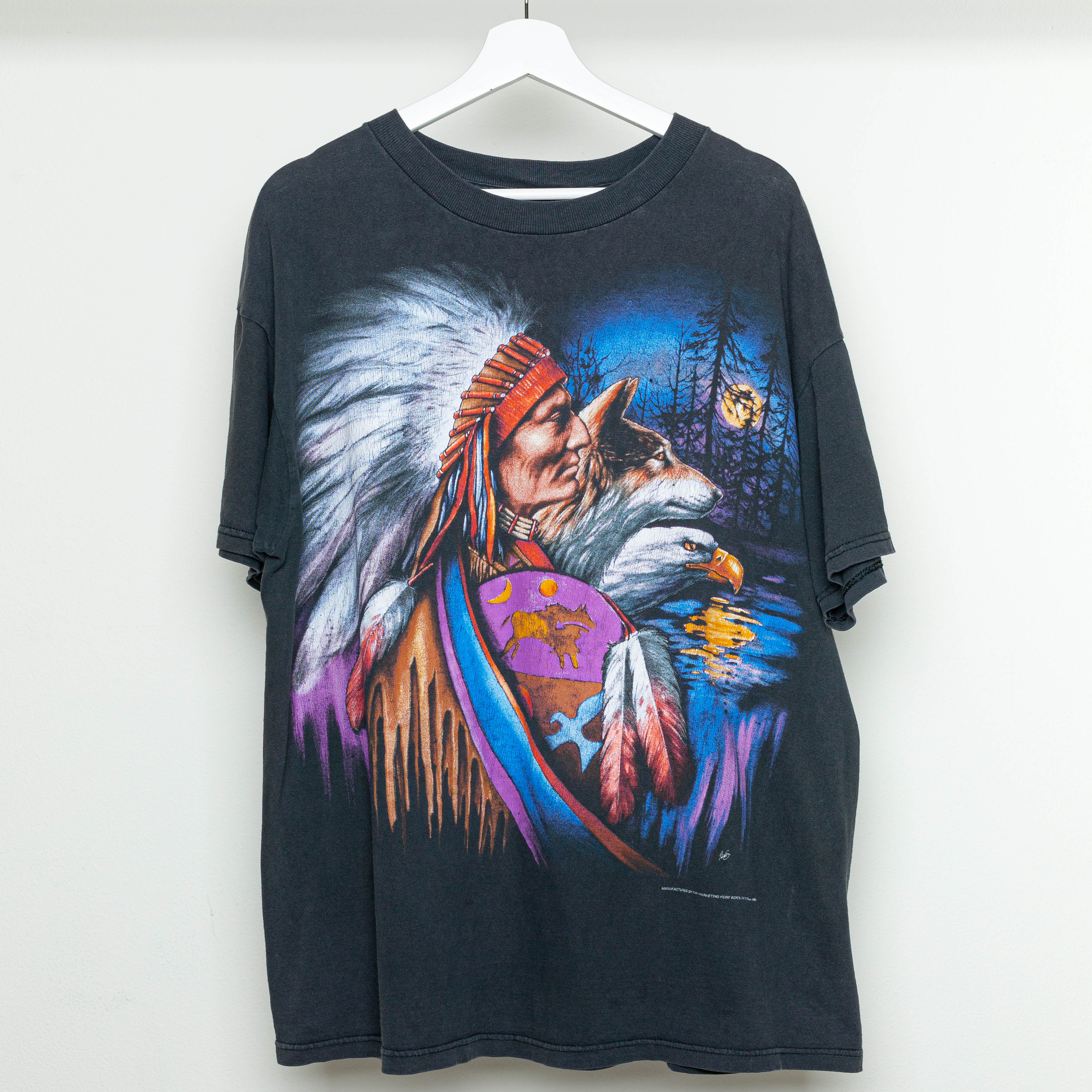 90's 3D Emblem Native American Shirt Size XL