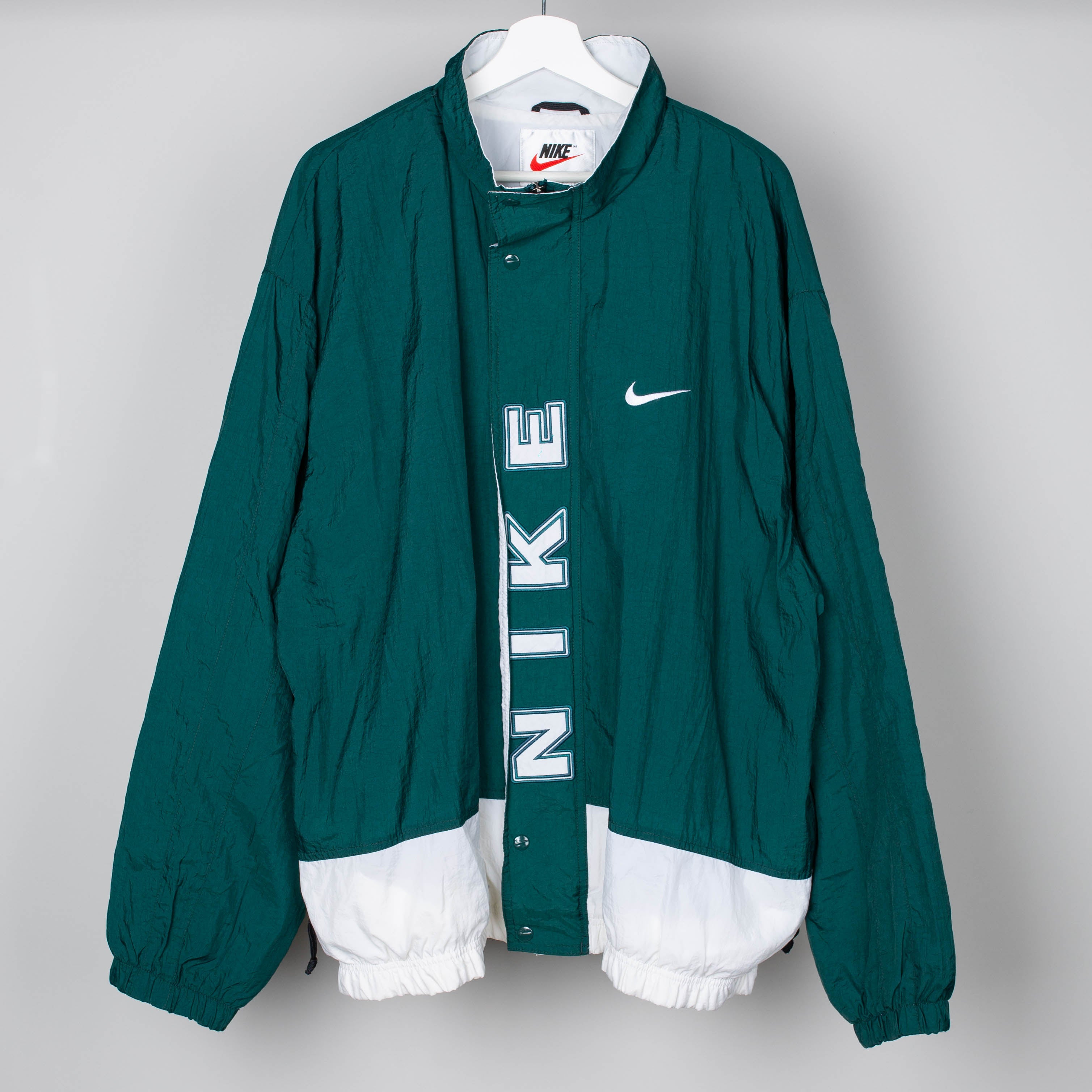 90's Green Nike Wind breaker Jacket Size XXL