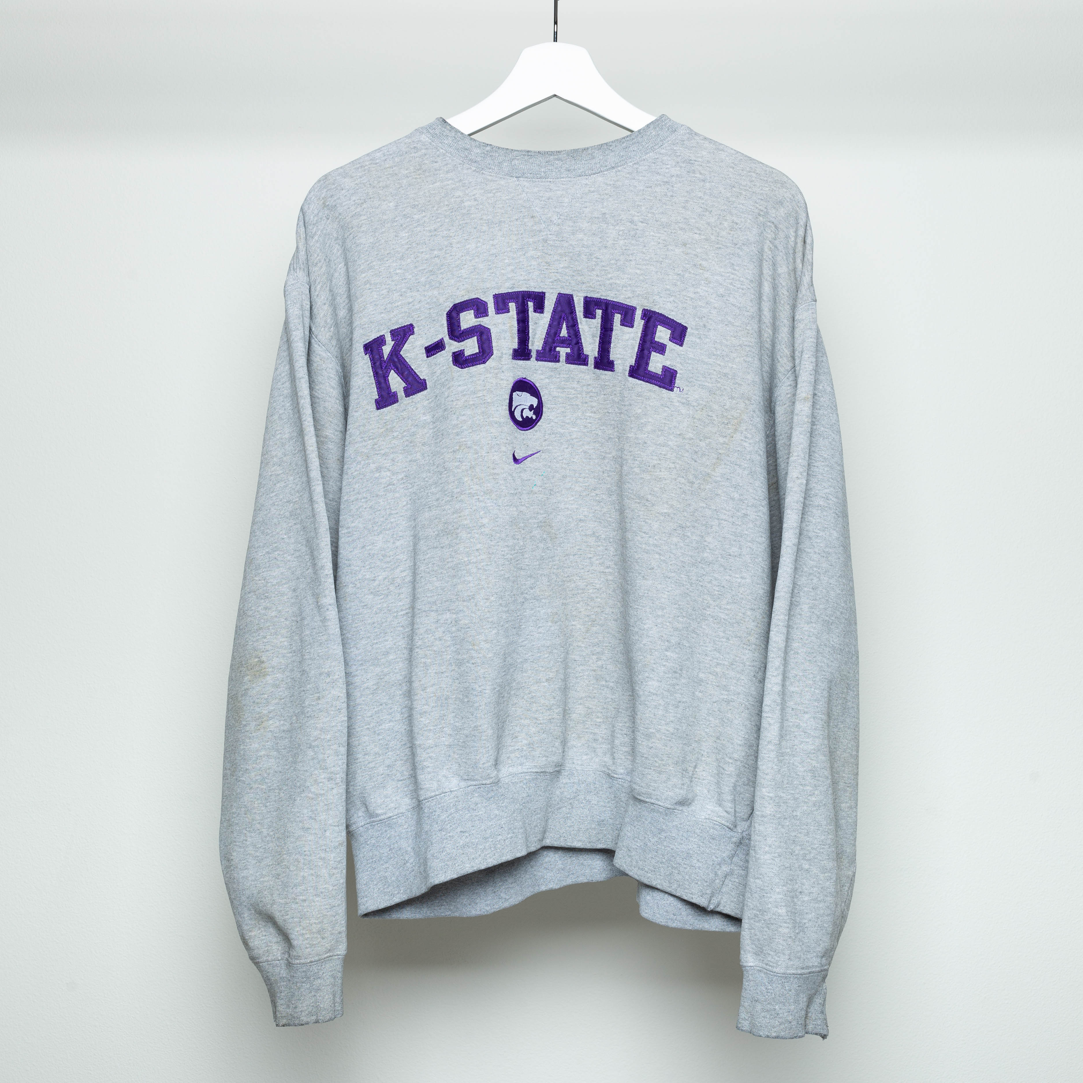 Y2K Kansas State Nike Swoosh Crewneck Sweater Size L