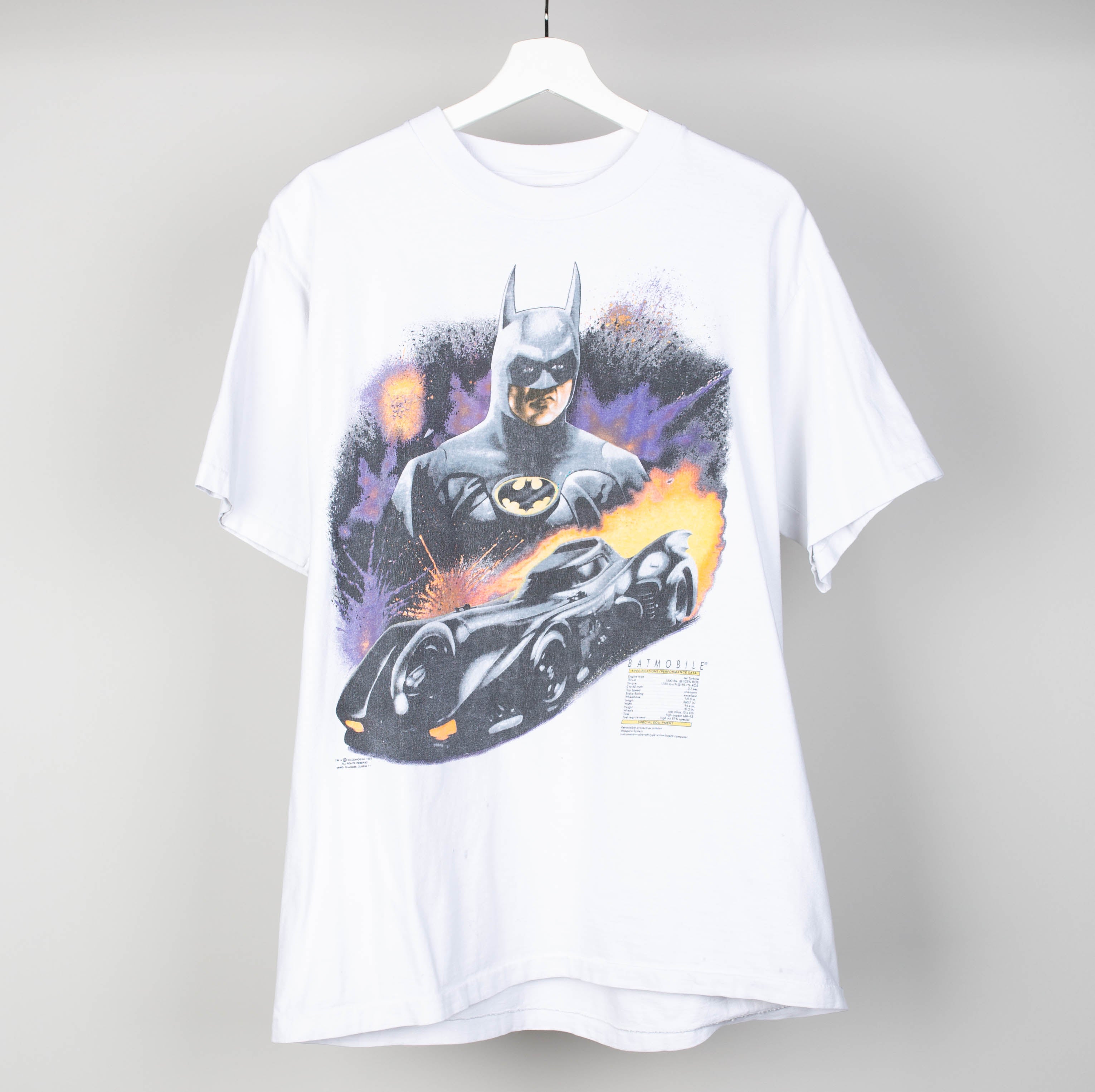 1989 Batman Batmobile T-Shirt Size XL