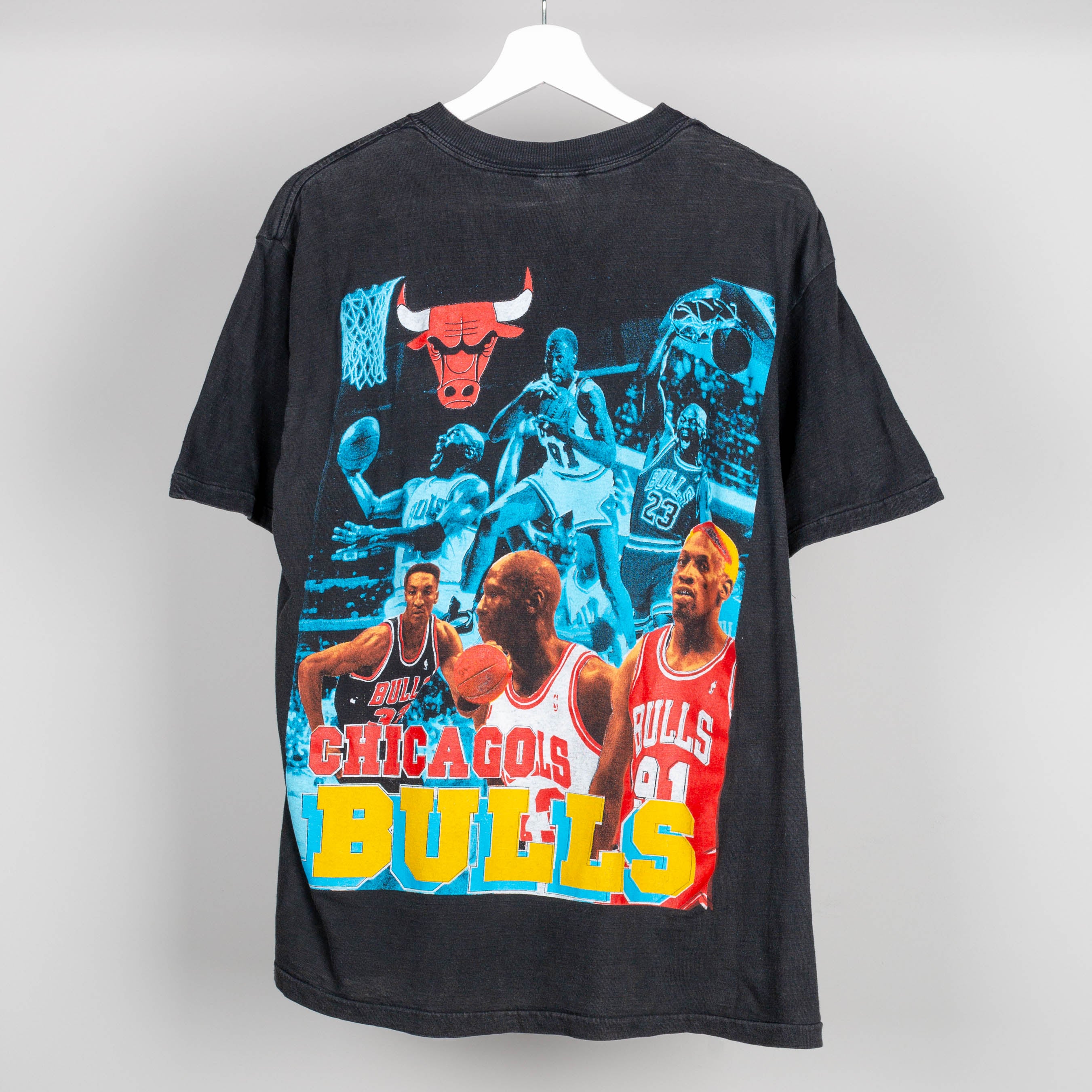 1996 Chicago Bulls Champions Rap Styled Bootleg T-Shirt Size XL