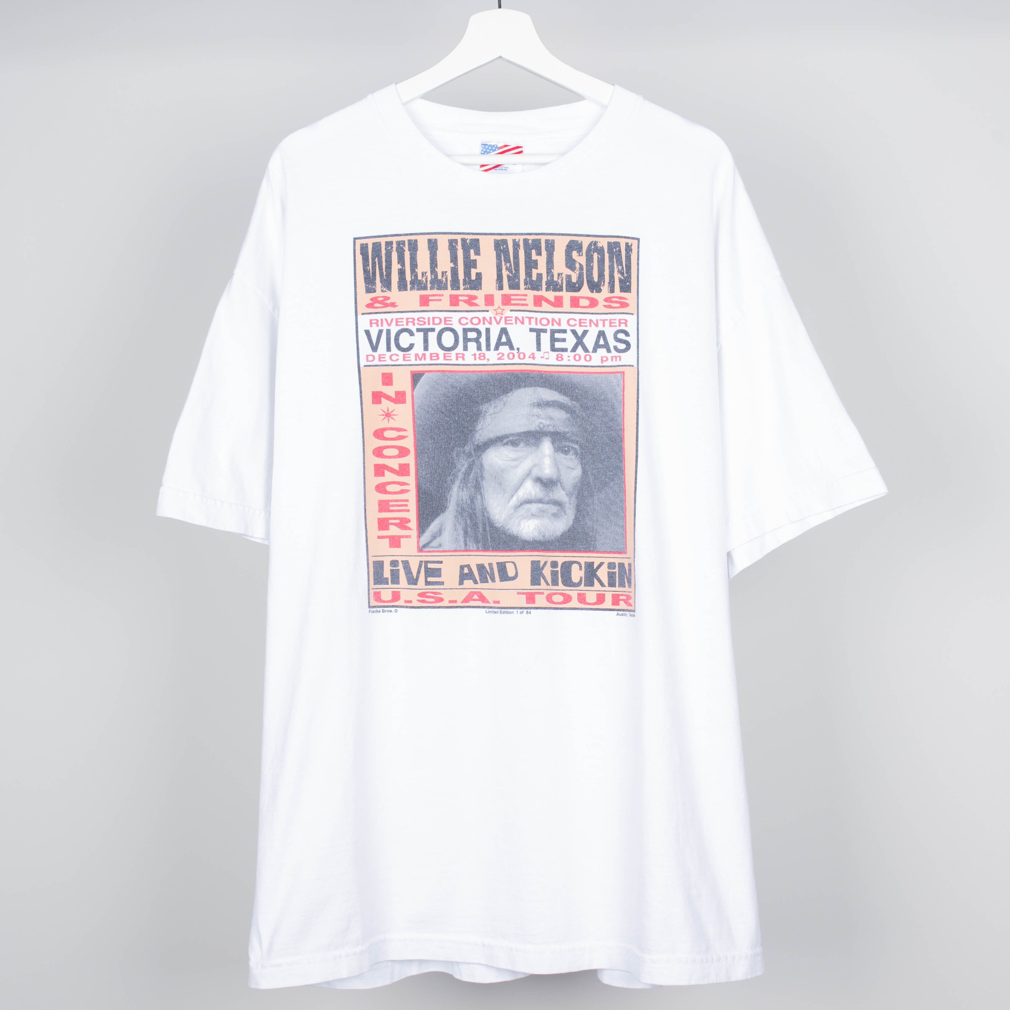 2004 Willie Nelson and Friends Tour T-Shirt Size XXL