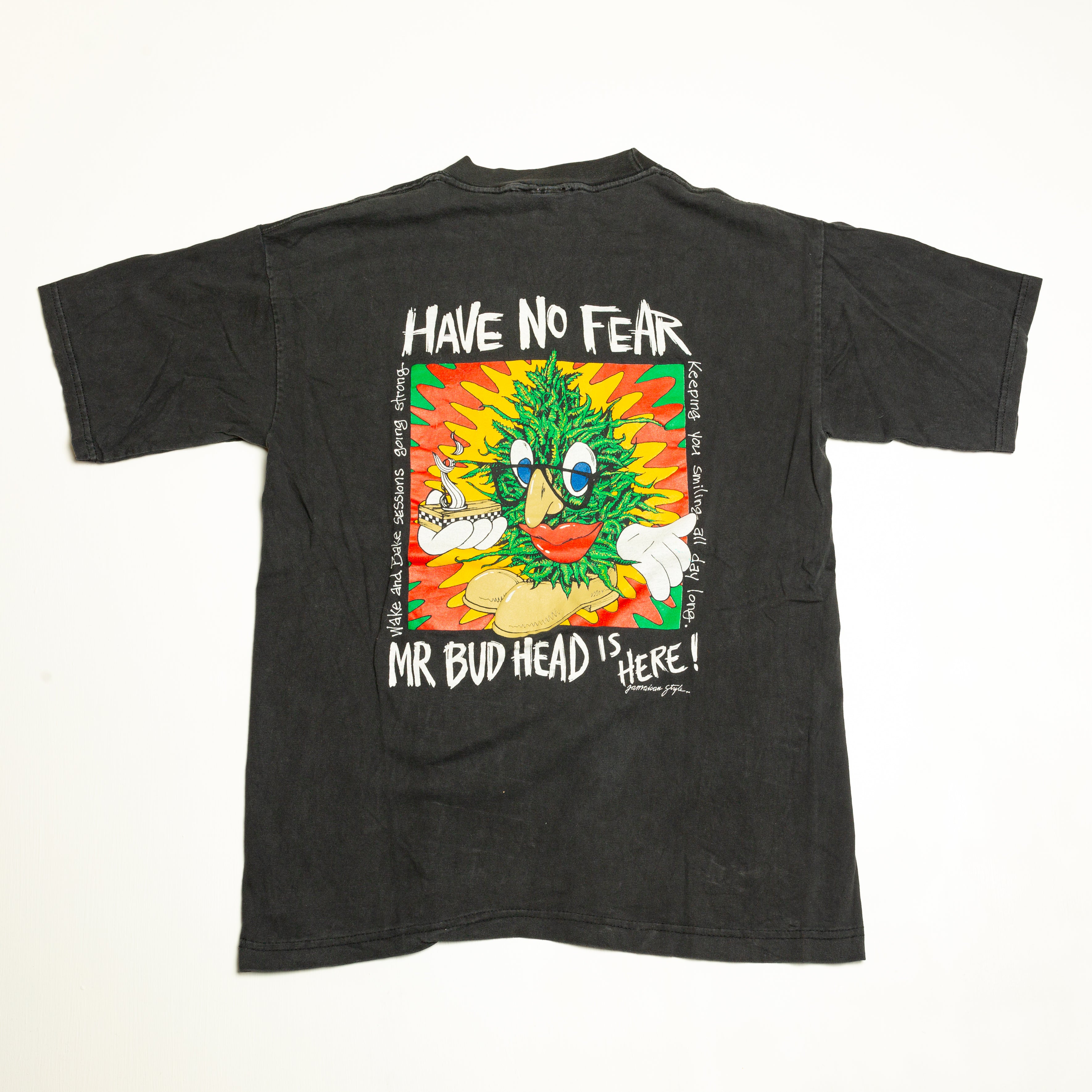 90's Have No Fear Bud Head Weed Parody T-Shirt Size L