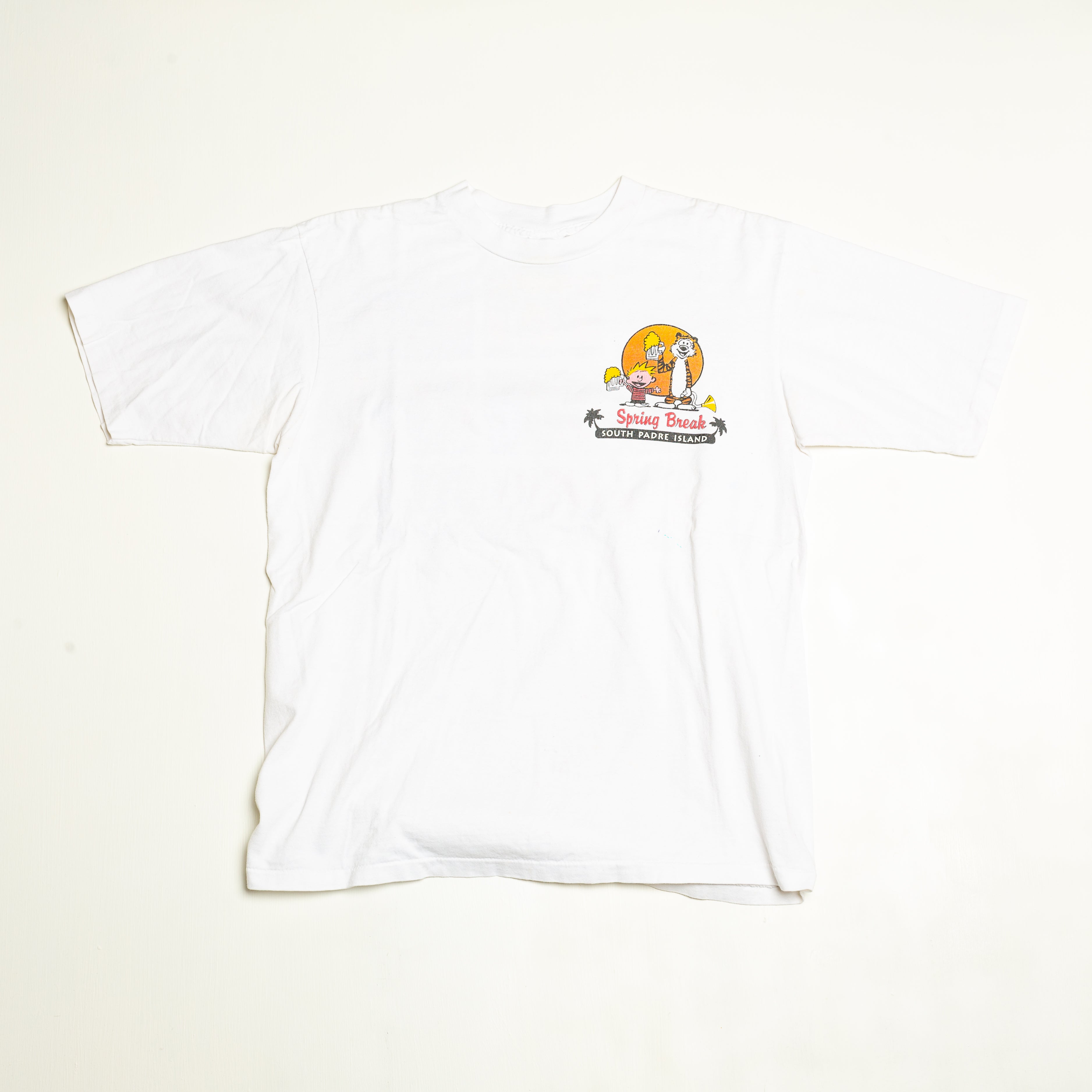 90's Calvin & Hobbes Spring Break Weed Parody T-Shirt Size L