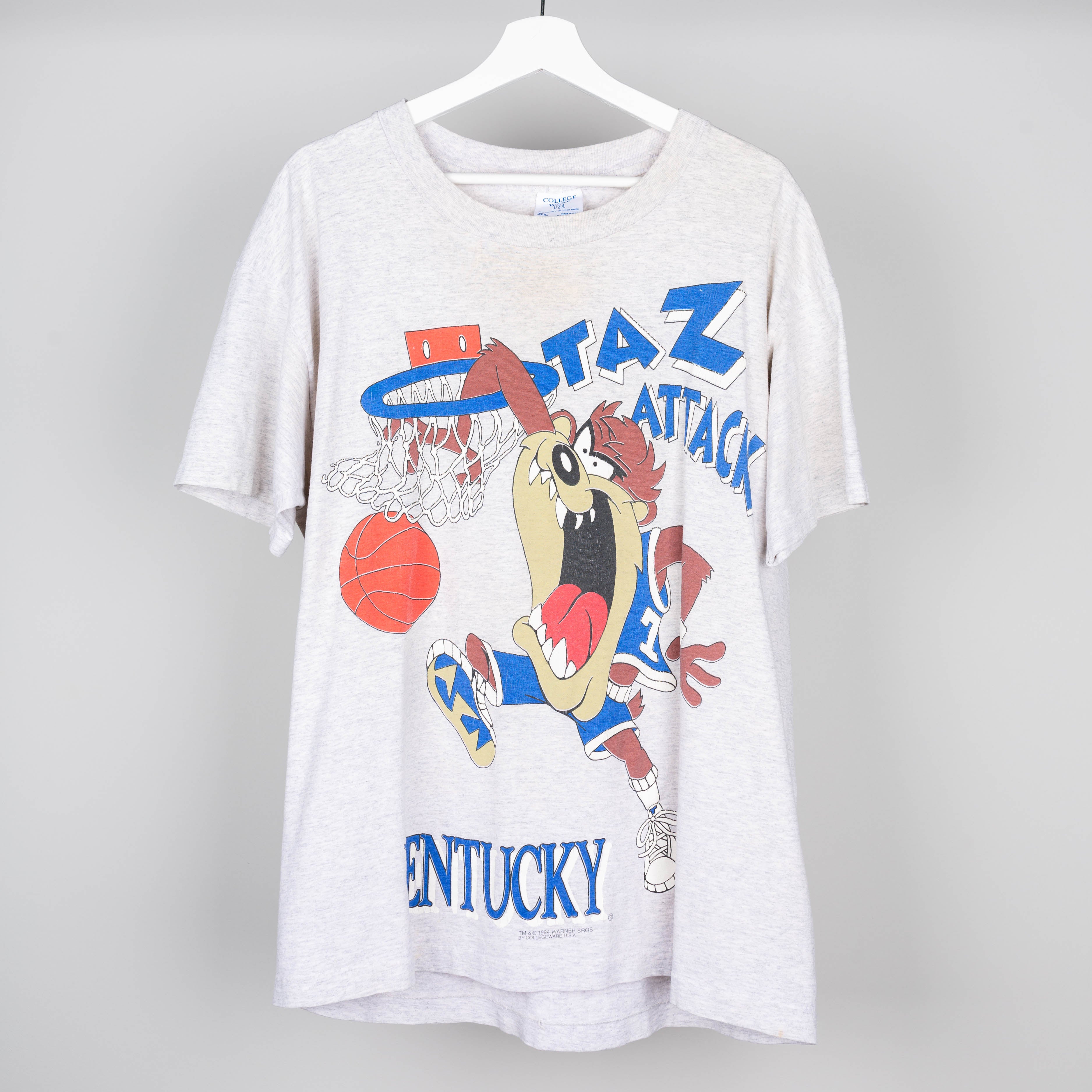 1994 Kentucky University Taz Attack Basketball T-Shirt Size XL