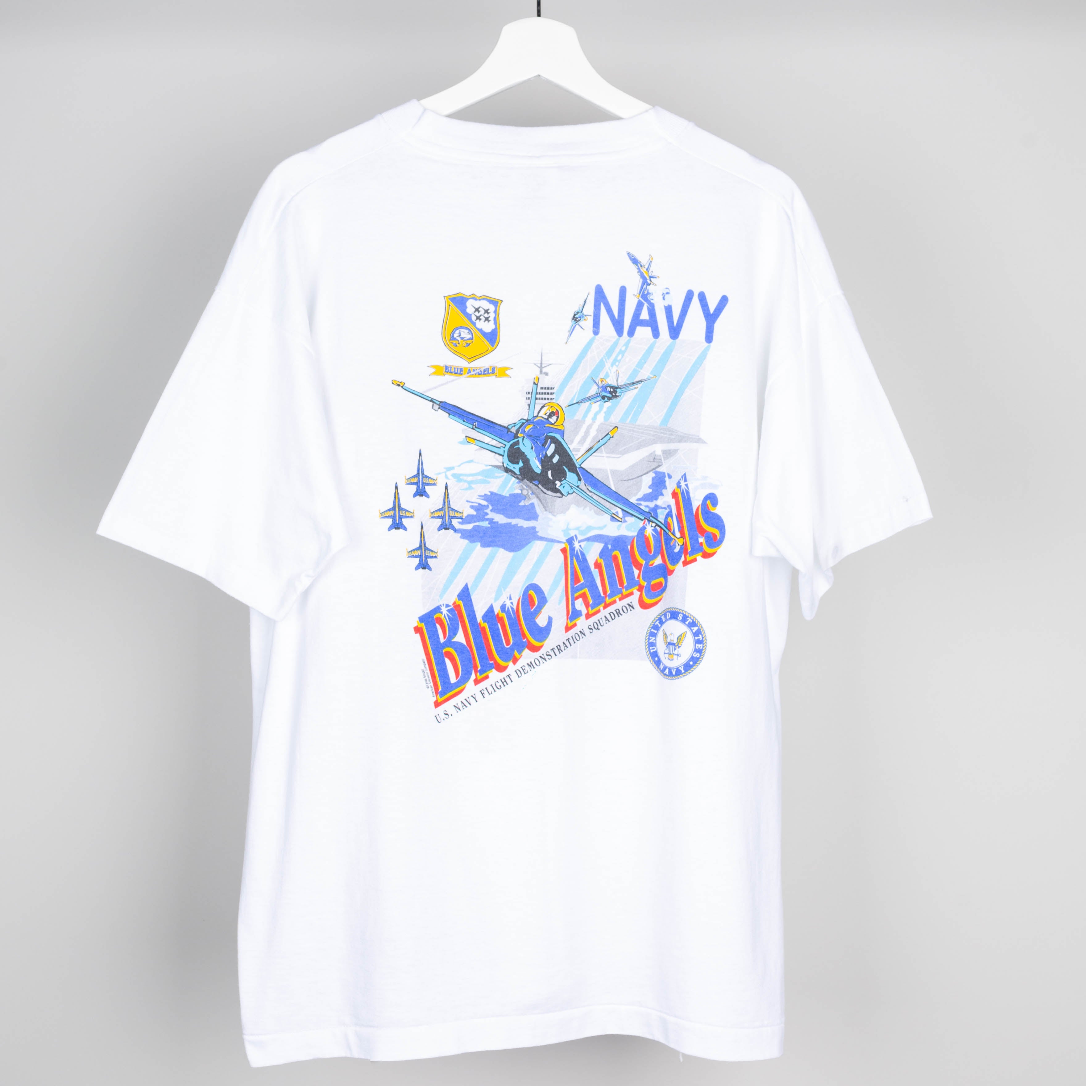 90's Blue Angels Navy T-Shirt Size L