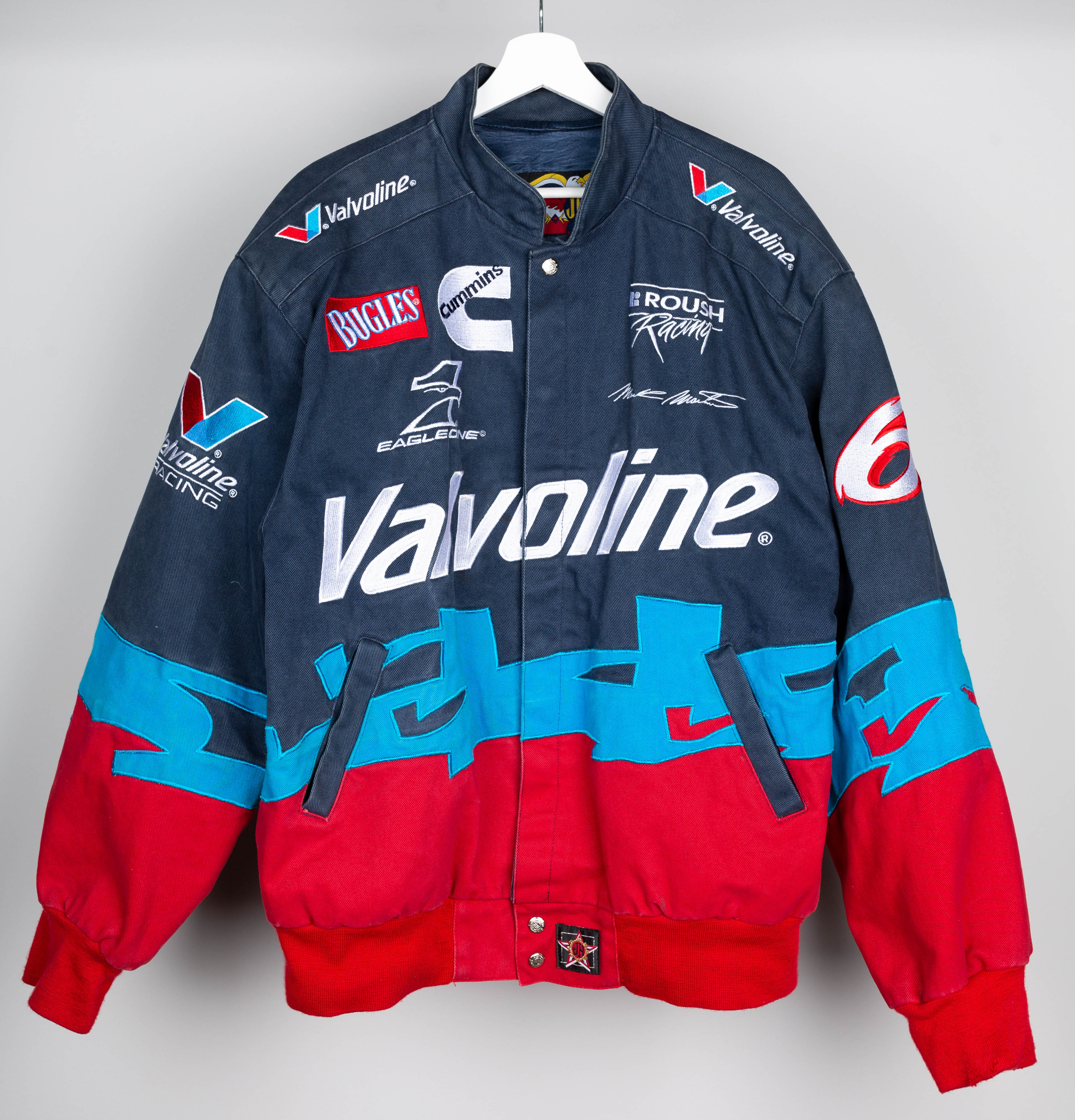 90's Jeff Hamilton Mark Martin Valvoline Racing Nascar Jacket Size XL