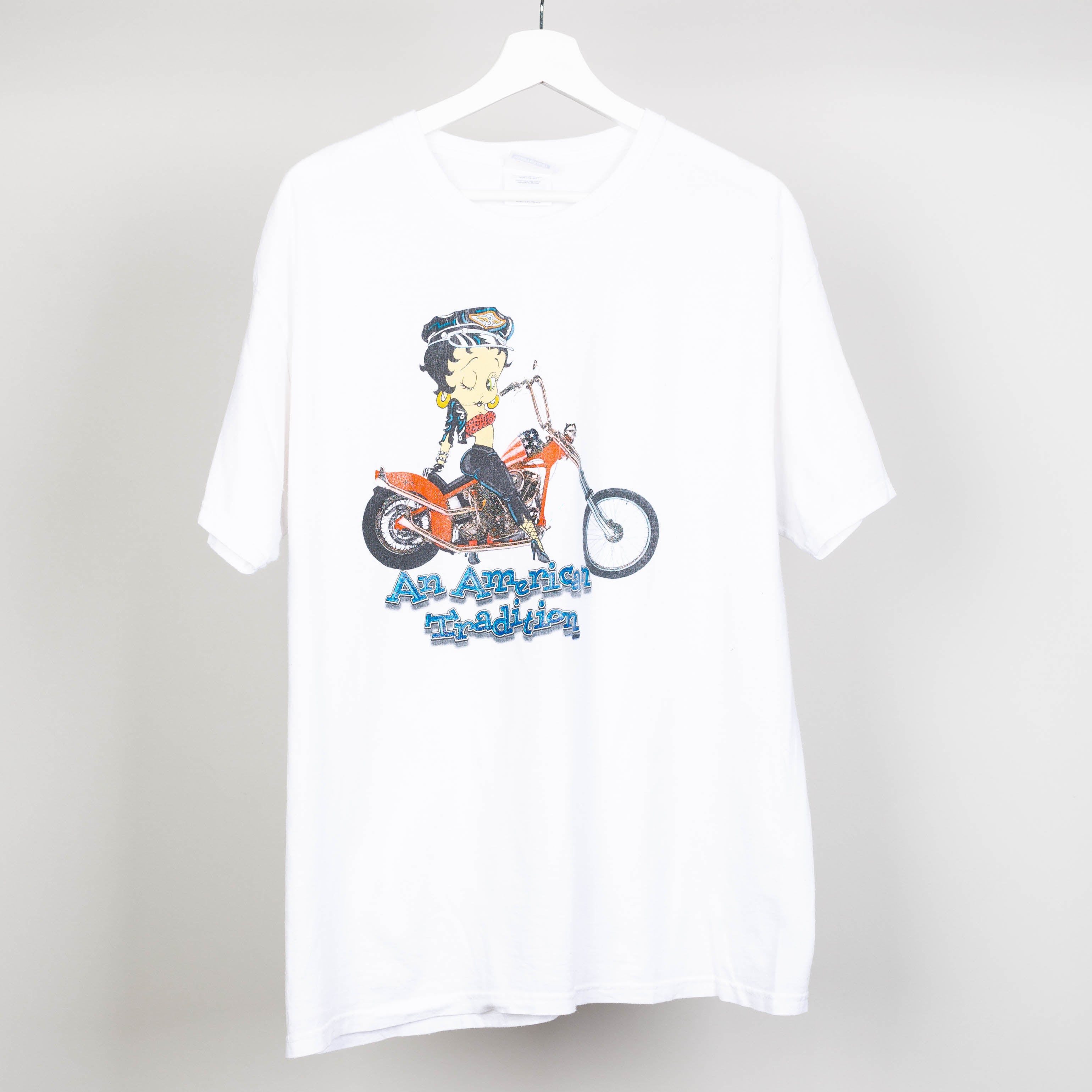 Y2K Betty Boop Motorcycle T-Shirt Size L