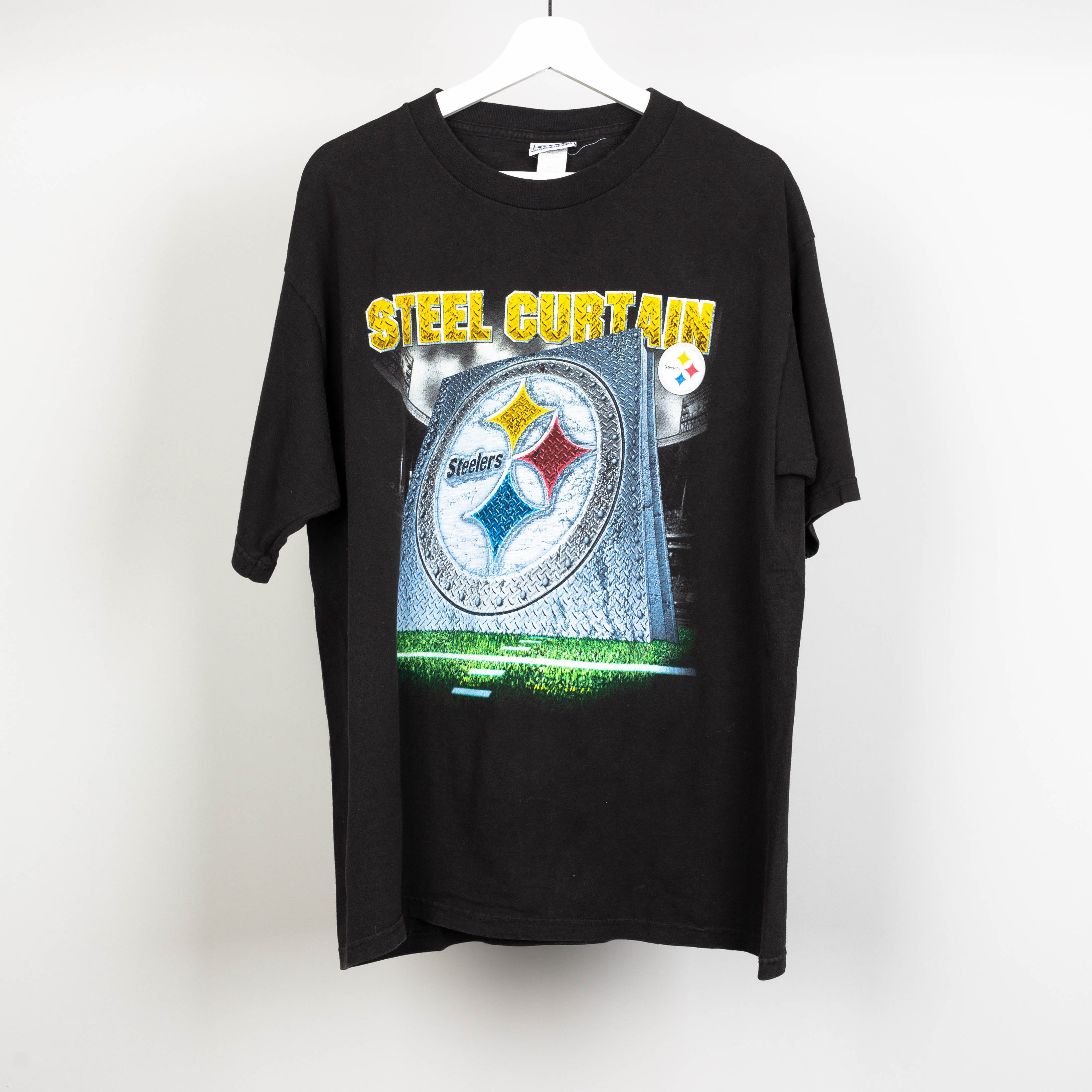 90's Steelers Steel Curtain T-Shirt Size L
