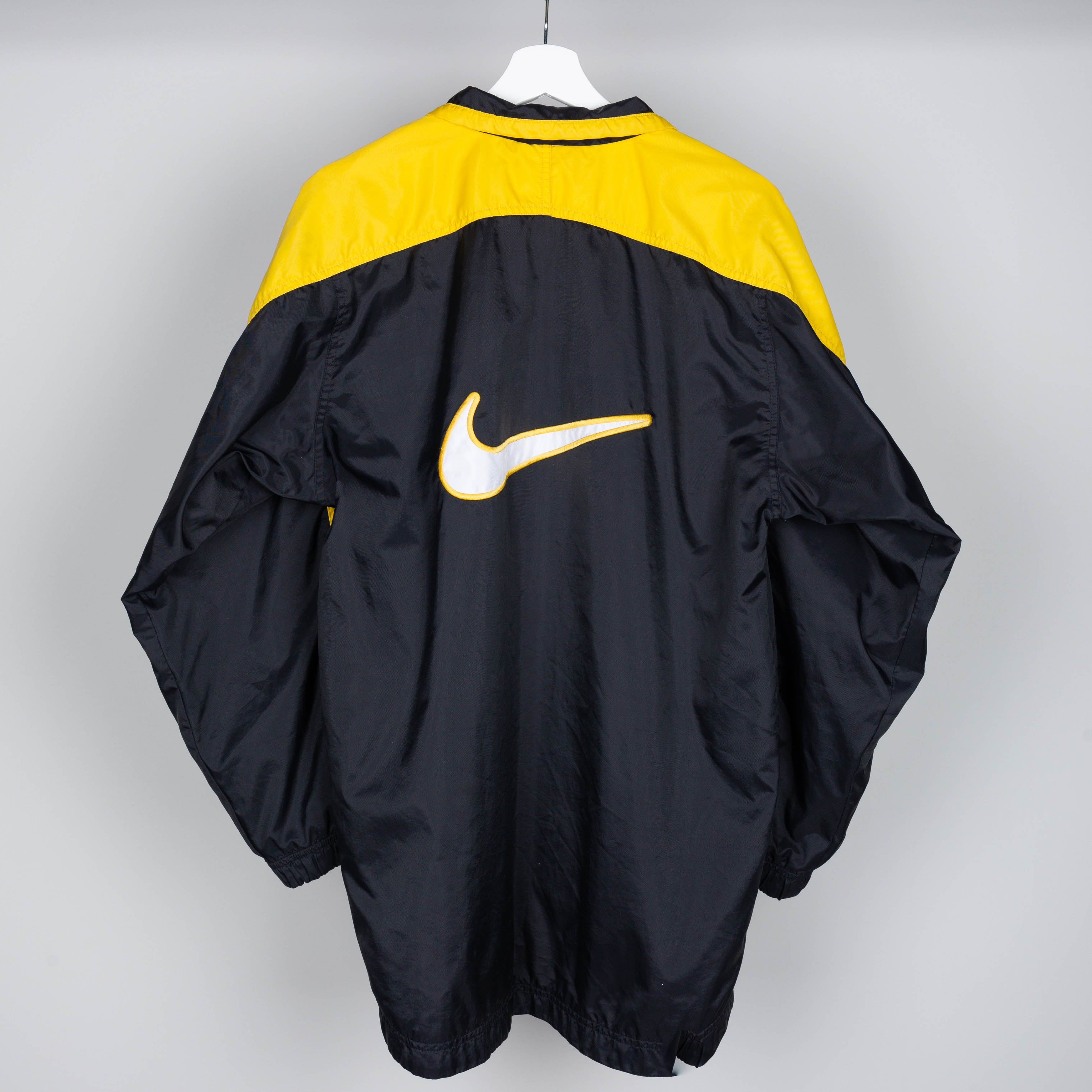 90's Nike Black & Yellow Windbreaker Jacket Size L
