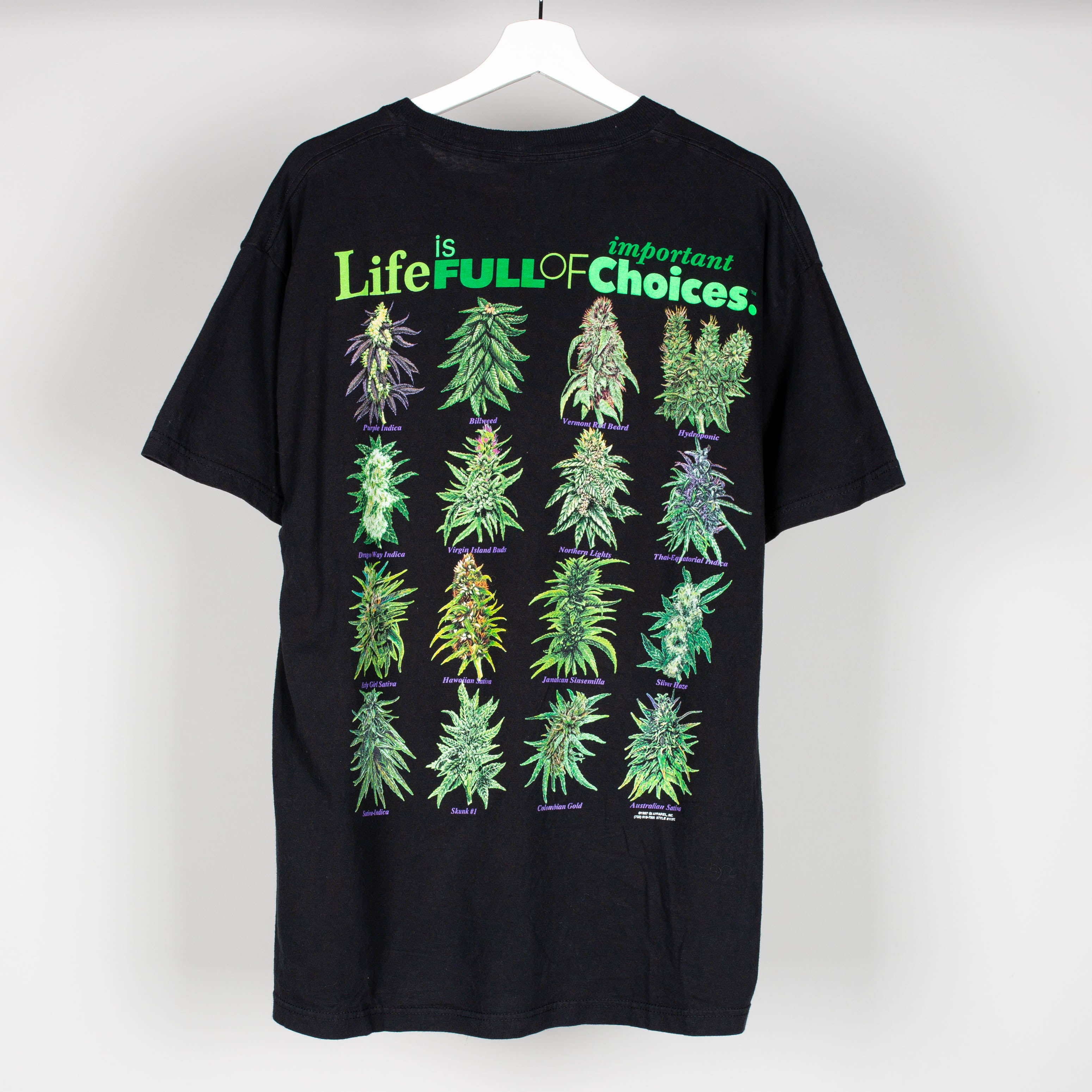 90's Life is Full Of Choices Weed T-Shirt Size L