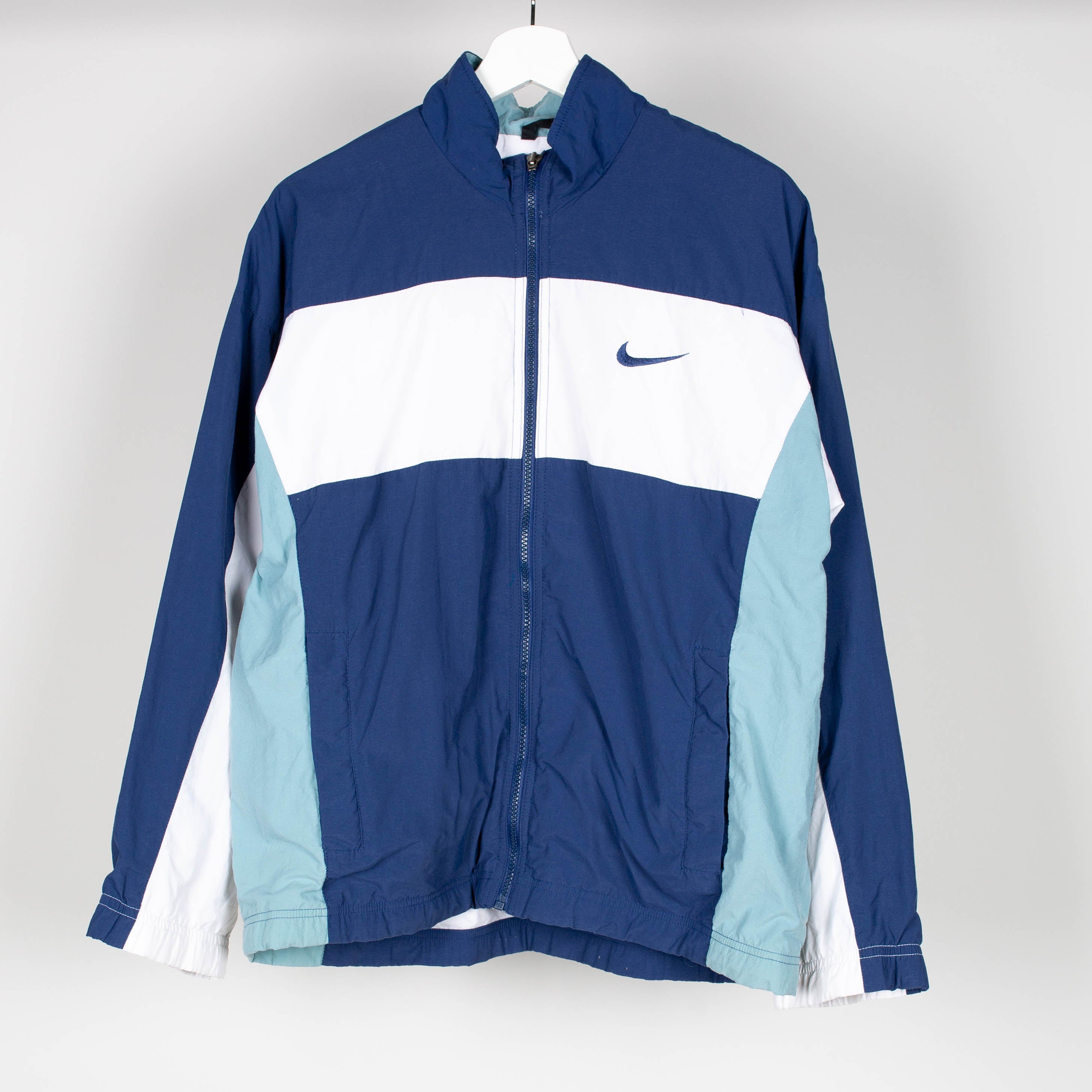 90's Nike Blue & White Windbreaker Jacket Size S