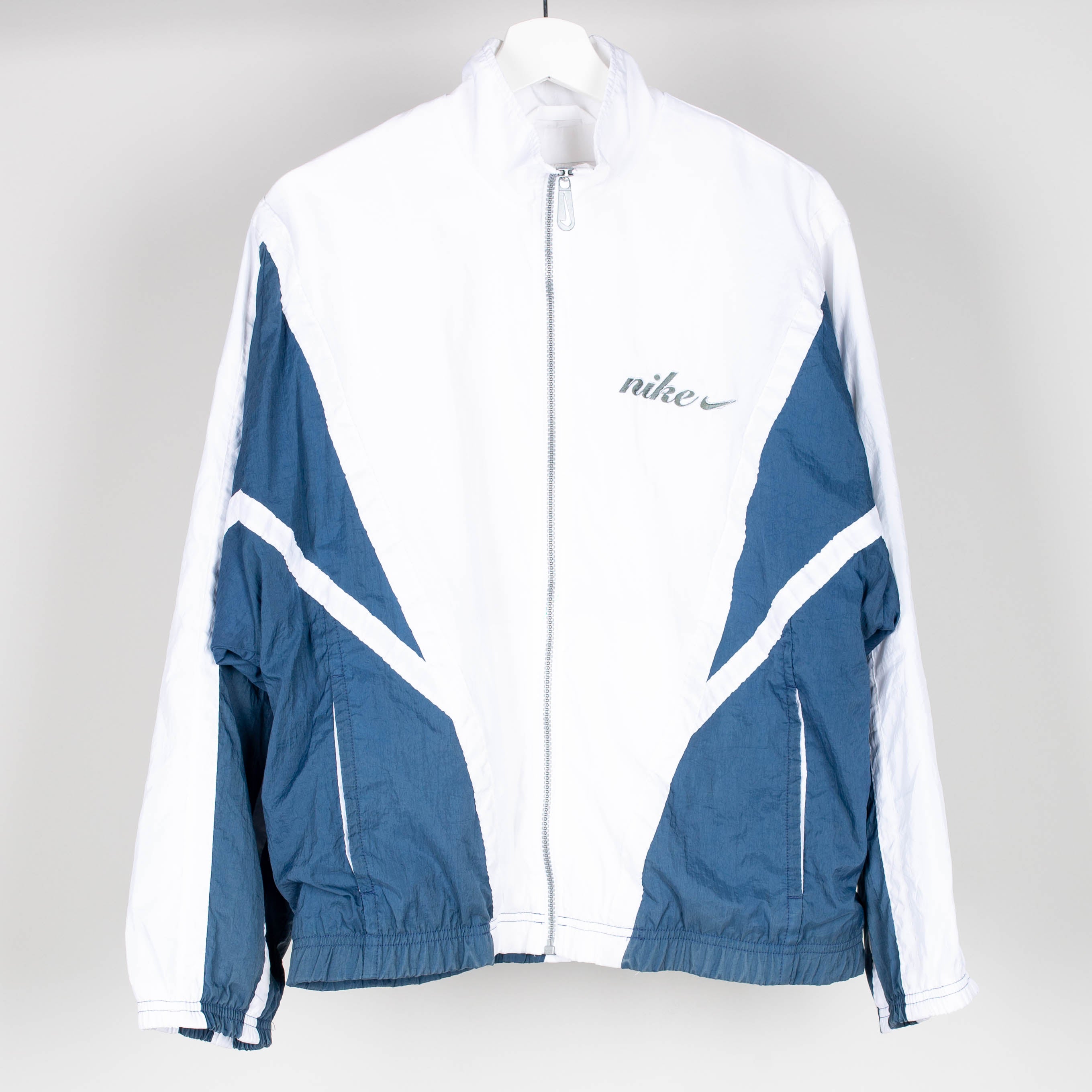 90's Nike Teal & White 3M Windbreaker Jacket Size M