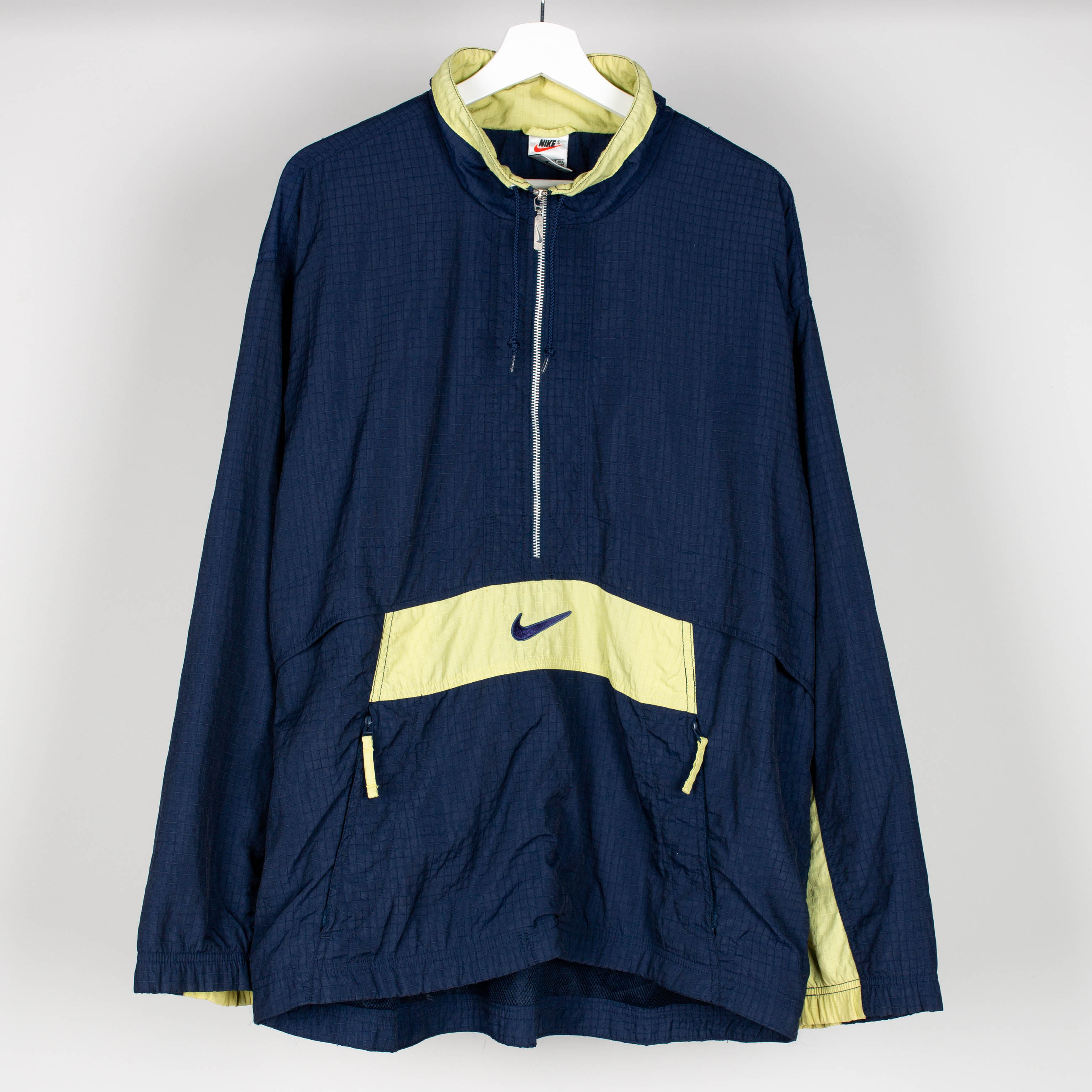 90's Nike Navy Blue & Green Windbreaker Jacket Size L