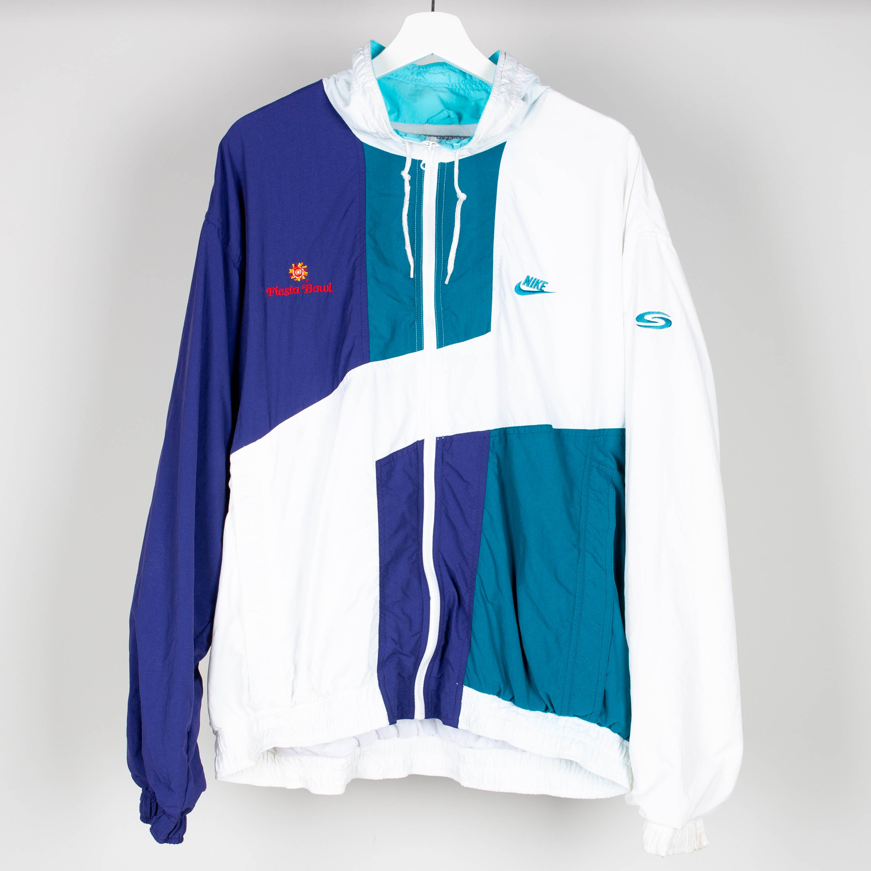 90's Nike Fiesta Bowl Teal & Purple Windbreaker Jacket Size XL