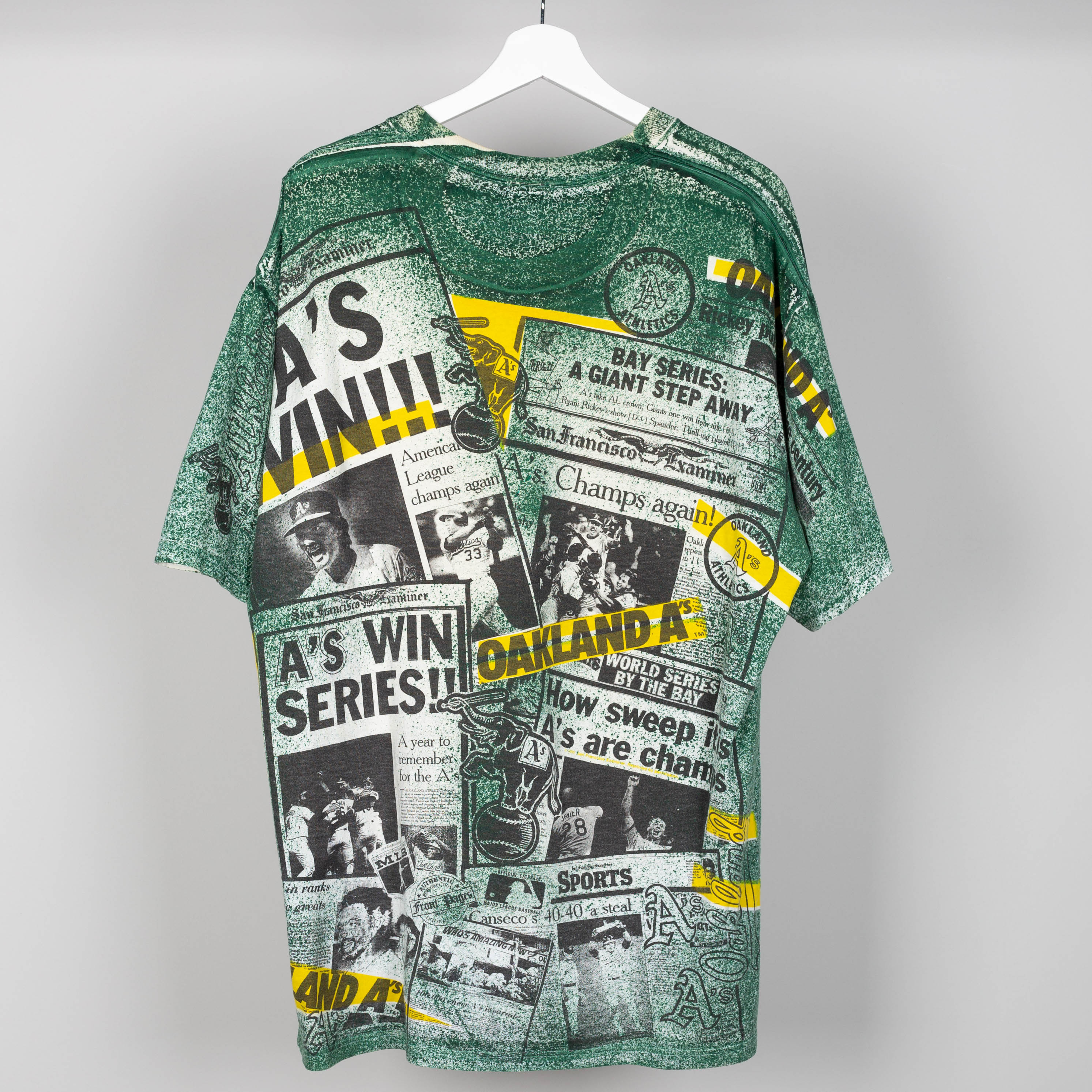 1992 Oakland A's Win Series All Over Print T-Shirt Size XL